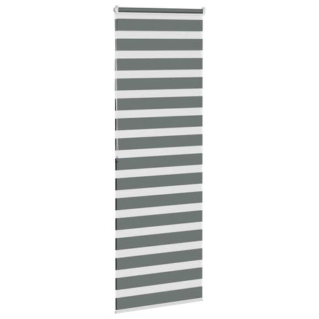 VidaXL zebra rullegardin 80x200 cm stofbredde 75,9 cm mørkegrå