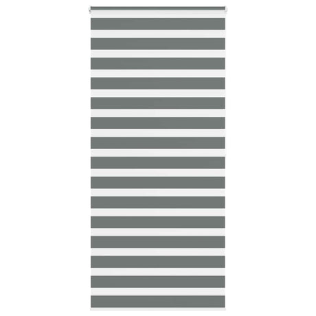 VidaXL zebra rullegardin 95x200 cm stofbredde 90,9 cm mørkegrå
