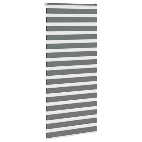 VidaXL zebra rullegardin 100x200 cm stofbredde 95,9 cm mørkegrå