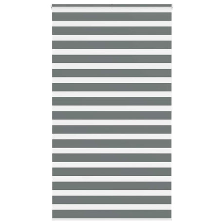 VidaXL zebra rullegardin 125x200 cm stofbredde 120,9 cm mørkegrå