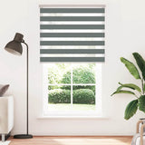VidaXL zebra rullegardin 125x200 cm stofbredde 120,9 cm mørkegrå