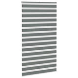 VidaXL zebra rullegardin 125x200 cm stofbredde 120,9 cm mørkegrå