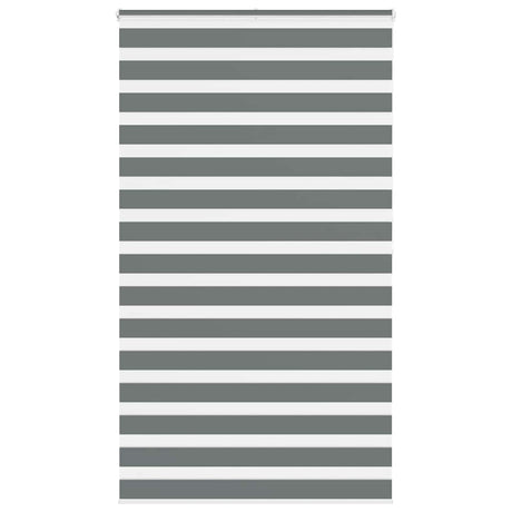 VidaXL zebra rullegardin 130x200 cm stofbredde 125,9 cm mørkegrå