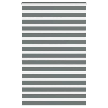 VidaXL zebra rullegardin 140x200 cm stofbredde 135,9 cm mørkegrå