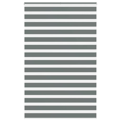 VidaXL zebra rullegardin 150x200 cm stofbredde 145,9 cm mørkegrå