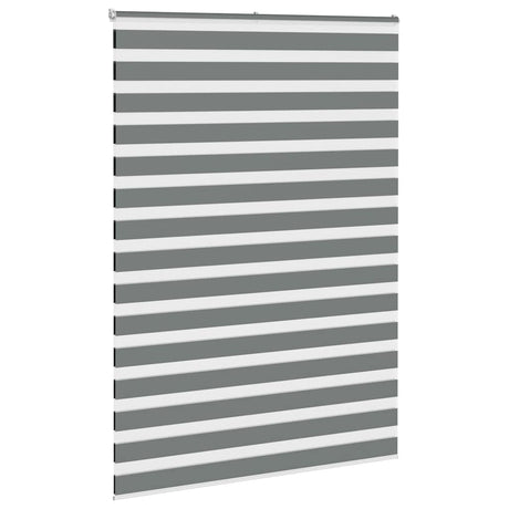 Vidaxx zebra rullegardin 160x200 cm stofbredde 155,9 cm mørkegrå