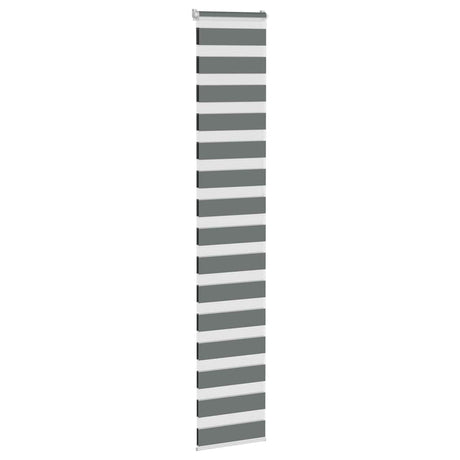 VidaXL zebra rullegardin 40x230 cm stofbredde 35,9 cm mørkegrå