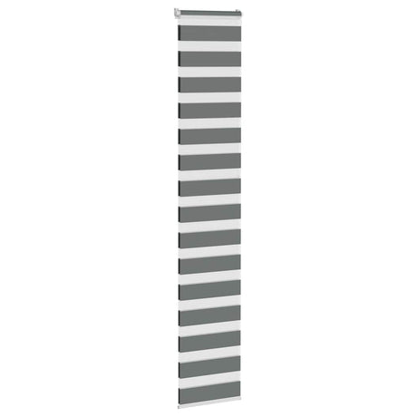VidaXL zebra rullegardin 45x230 cm stofbredde 40,9 cm mørkegrå