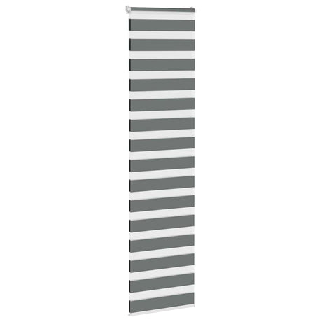 Vidaxx zebra rullegardin 65x230 cm stofbredde 60,9 cm mørkegrå