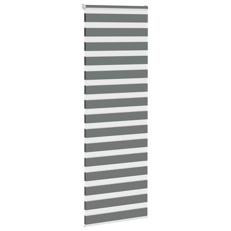 VidaXL zebra rullegardin 75x230 cm stofbredde 70,9 cm mørkegrå