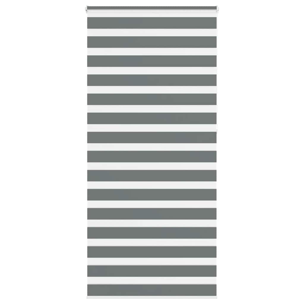VidaXL zebra rullegardin 100x230 cm stofbredde 95,9 cm mørkegrå
