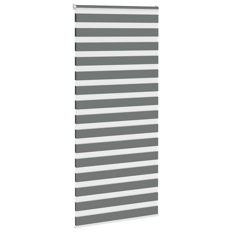 Vidaxx zebra rullegardin 105x230 cm stofbredde 100,9 cm mørkegrå