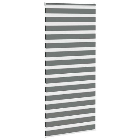 Vidaxx zebra rullegardin 110x230 cm stofbredde 105,9 cm mørkegrå
