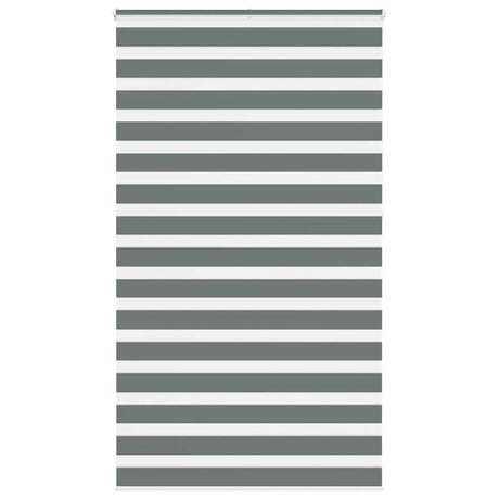 VidaXL zebra rullegardin 120x230 cm stofbredde 115,9 cm mørkegrå