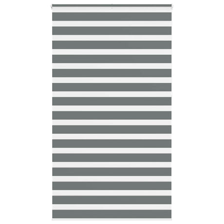 VidaXL zebra rullegardin 130x230 cm stofbredde 125,9 cm mørkegrå