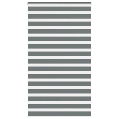 VidaXL zebra rullegardin 135x230 cm stofbredde 130,9 cm mørkegrå