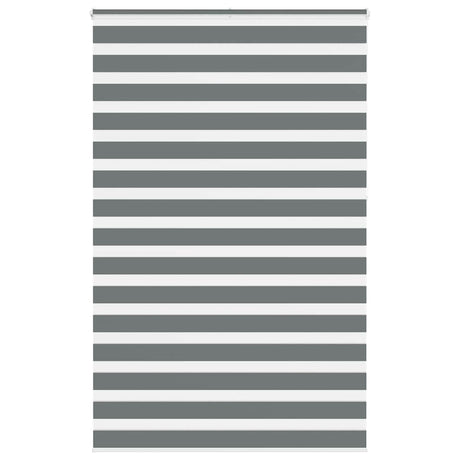 VidaXL zebra rullegardin 140x230 cm stofbredde 135,9 cm mørkegrå