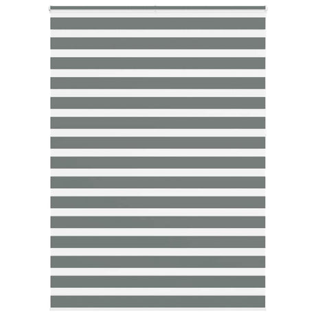 VidaXL zebra rullegardin 165x230 cm stofbredde 160,9 cm mørkegrå