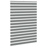 VidaXL zebra rullegardin 165x230 cm stofbredde 160,9 cm mørkegrå