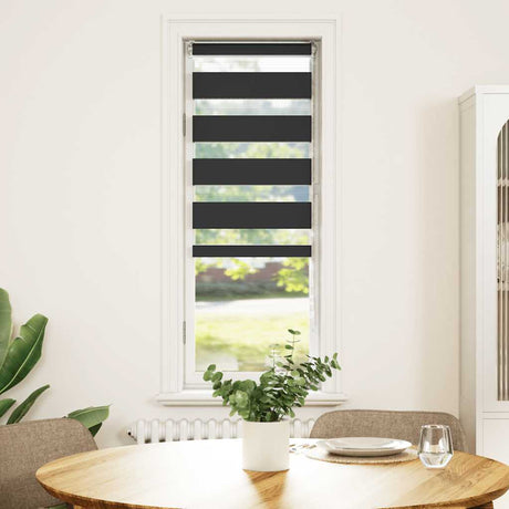 Vidaxx zebra rullegardin 45x100 cm stofbredde 40,9 cm sort