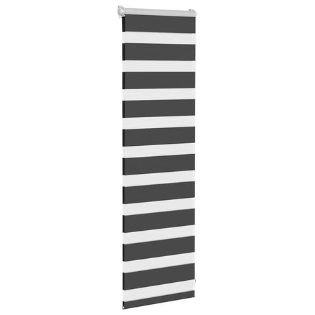 Vidaxx zebra rullegardin 45x100 cm stofbredde 40,9 cm sort