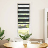VidaXL zebra rullegardin 45x150 cm stofbredde 40,9 cm sort