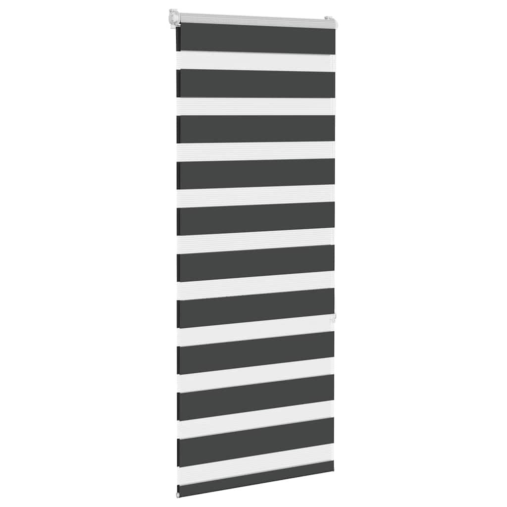 VidaXL zebra rullegardin 65x150 cm stofbredde 60,9 cm sort
