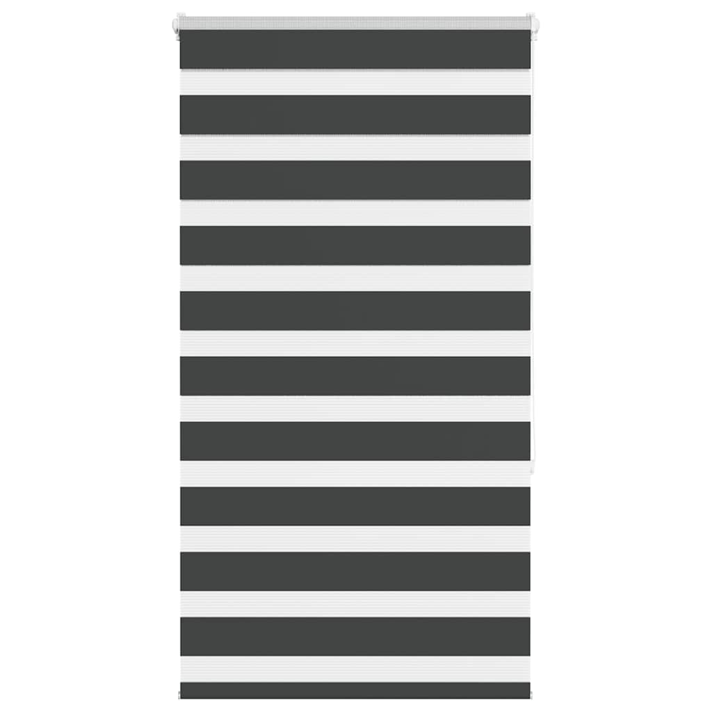 VidaXL zebra rullegardin 85x150 cm stofbredde 80,9 cm sort