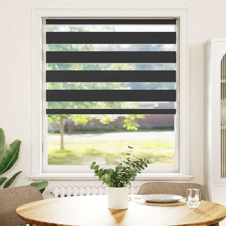 VidaXL zebra rullegardin 95x150 cm stofbredde 90,9 cm sort