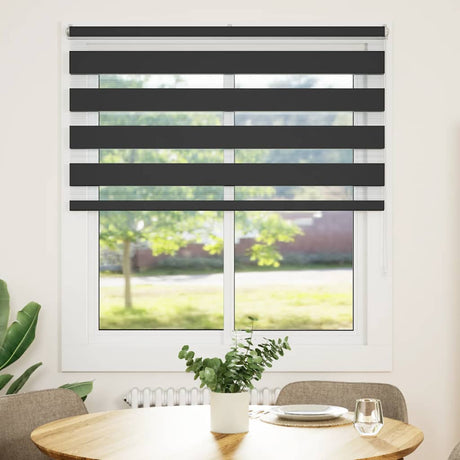 VidaXL zebra rullegardin 135x150 cm stofbredde 130,9 cm sort