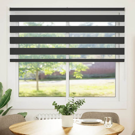 VidaXL zebra rullegardin 160x150 cm stofbredde 155,9 cm sort
