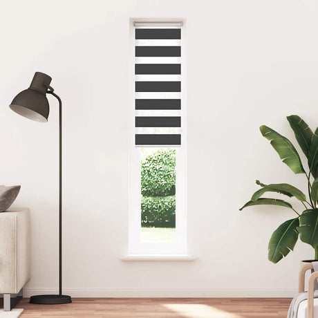 Vidaxx zebra rullegardin 45x200 cm stofbredde 40,9 cm sort