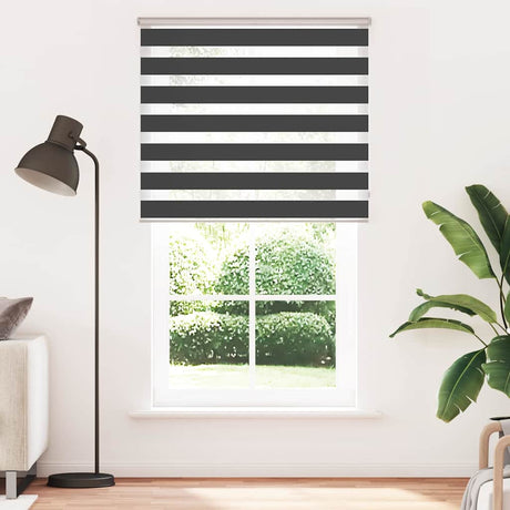 VidaXL zebra rullegardin 110x200 cm stofbredde 105,9 cm sort