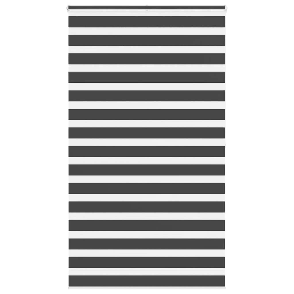 VidaXL zebra rullegardin 125x200 cm stofbredde 120,9 cm sort