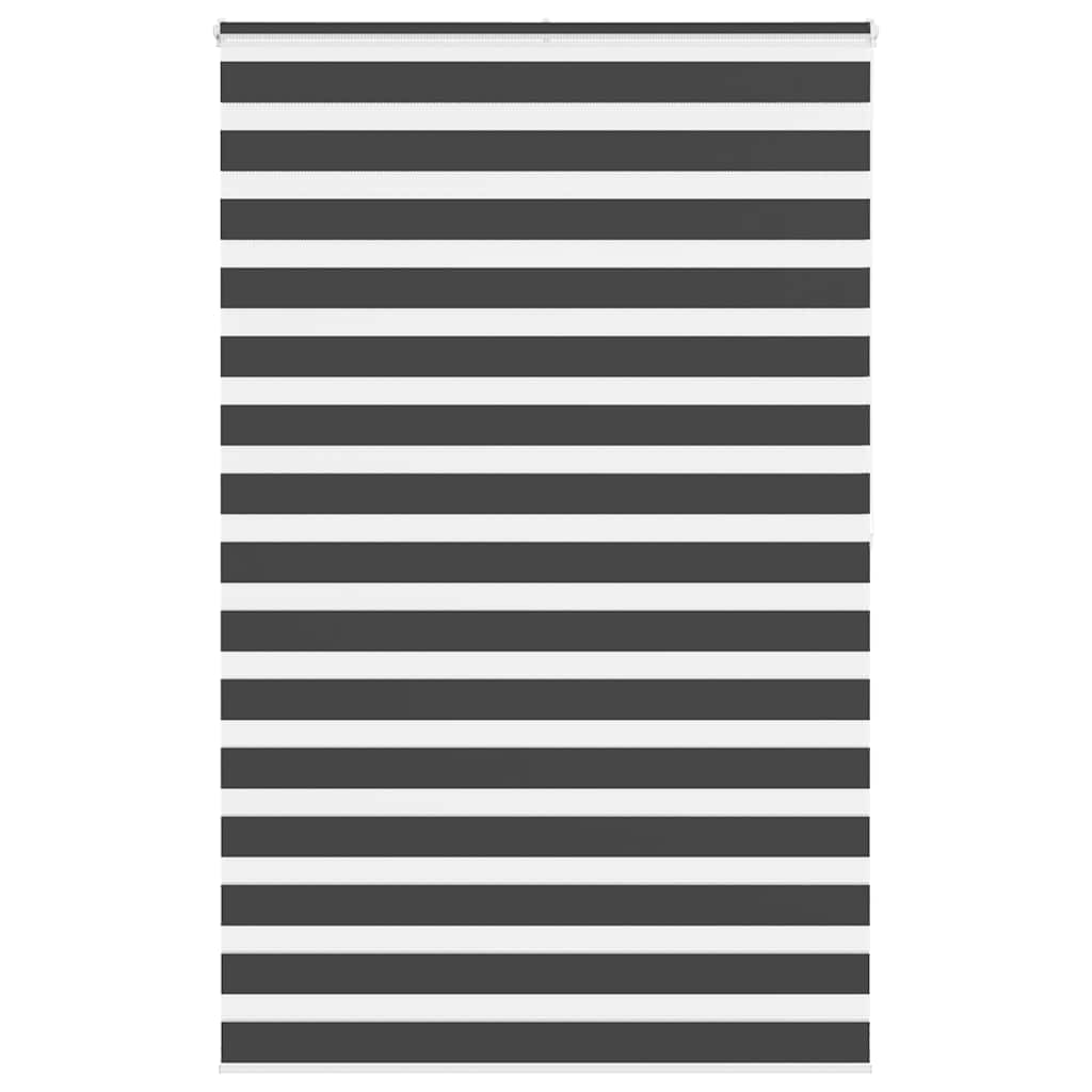 VidaXL zebra rullegardin 140x200 cm stofbredde 135,9 cm sort