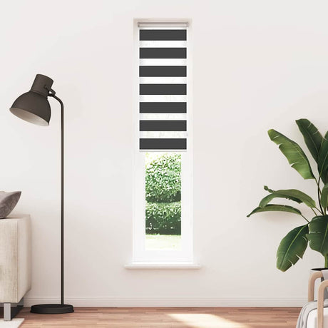 VidaXL zebra rullegardin 45x230 cm stofbredde 40,9 cm sort