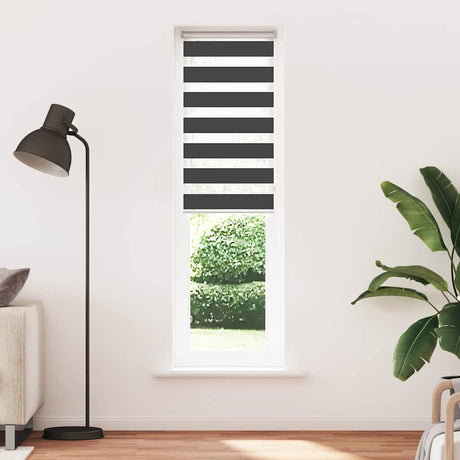 VidaXL zebra rullegardin 55x230 cm stofbredde 50,9 cm sort