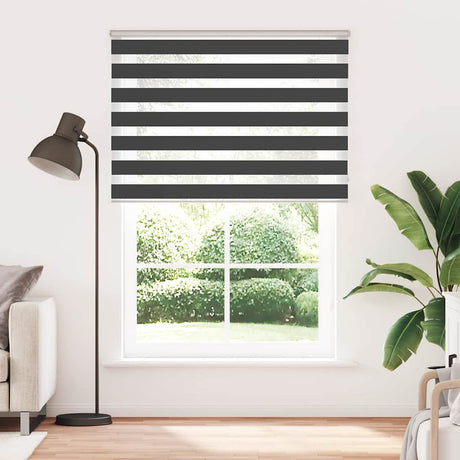Vidaxx zebra rullegardin 155x230 cm stofbredde 150,9 cm sort