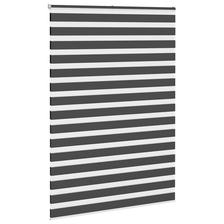 VidaXL zebra rullegardin 165x230 cm stofbredde 160,9 cm sort