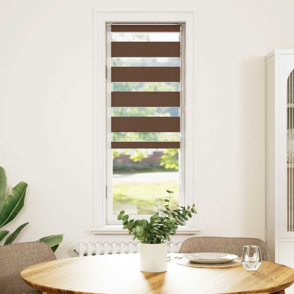 Vidaxx zebra rullegardin 40x100 cm stofbredde 35,9 cm polyester brun