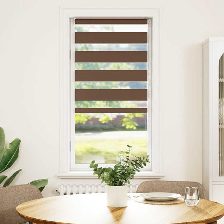 Vidaxx zebra rullegardin 55x100 cm stofbredde 50,9 cm polyester brun