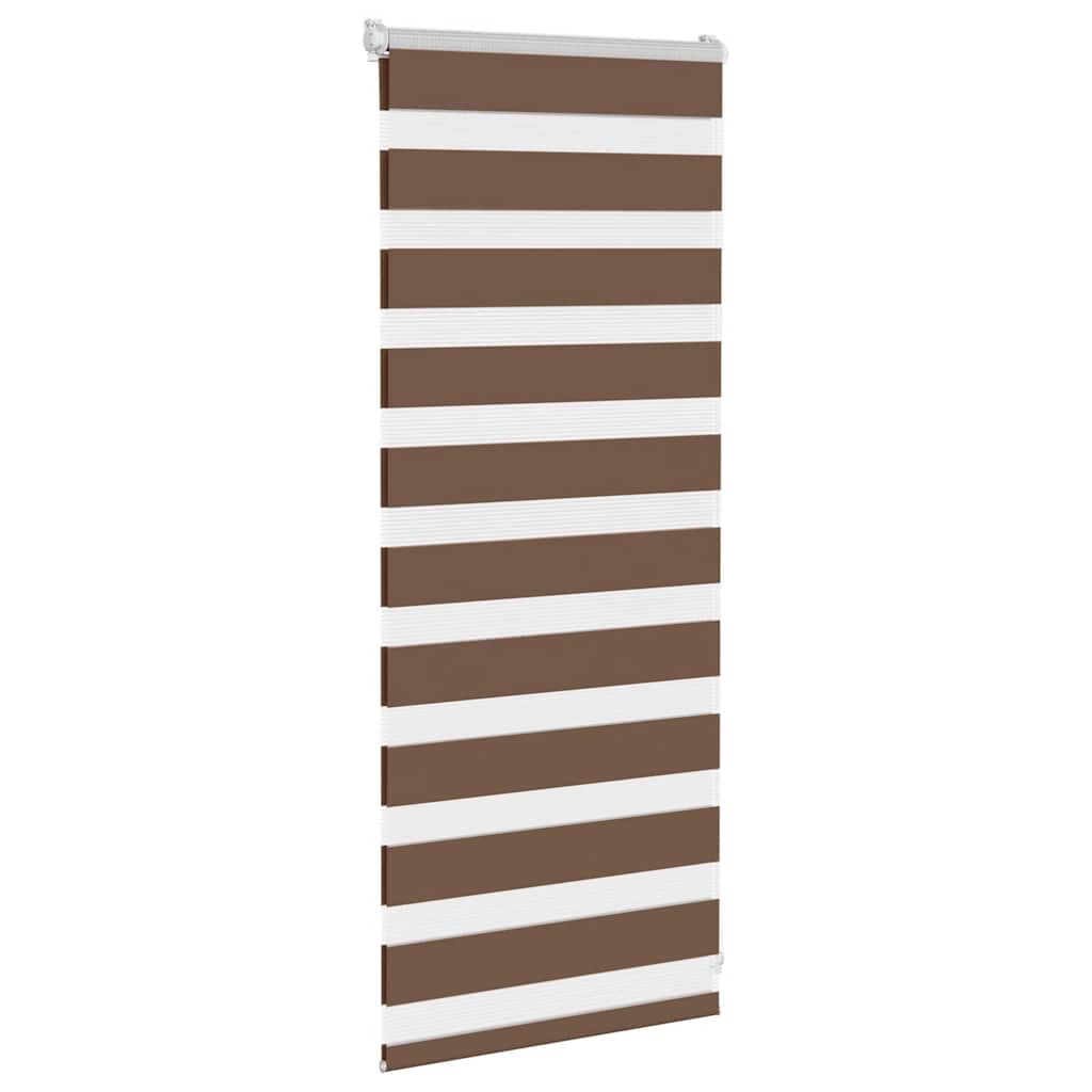 Vidaxx zebra rullegardin 65x100 cm stofbredde 60,9 cm polyester brun