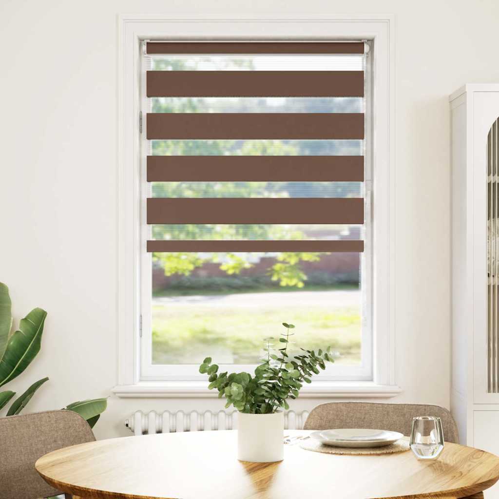 Vidaxx zebra rullegardin 80x100 cm stofbredde 75,9 cm polyester brun