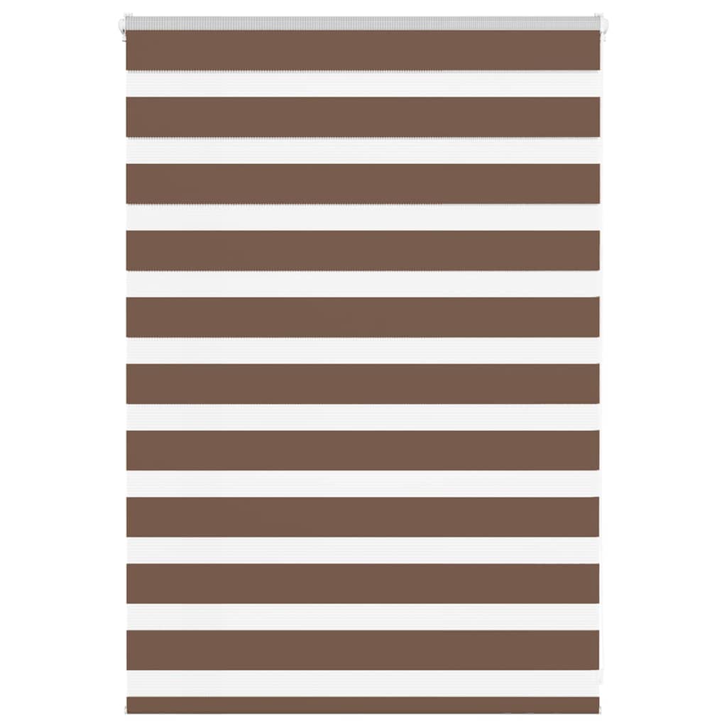 VidaXL zebra rullegardin 105x100 cm stofbredde 100,9 cm polyester brun