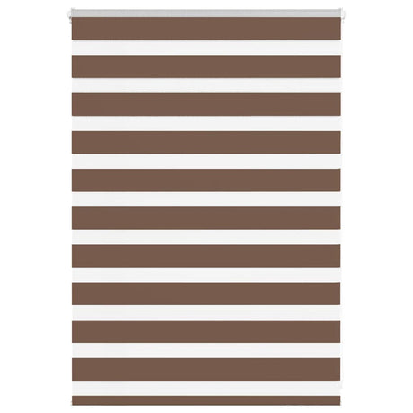 VidaXL zebra rullegardin 105x100 cm stofbredde 100,9 cm polyester brun