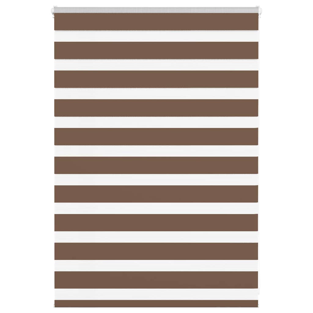 VidaXL zebra rullegardin 110x100 cm stof bredde 105,9 cm polyester brun