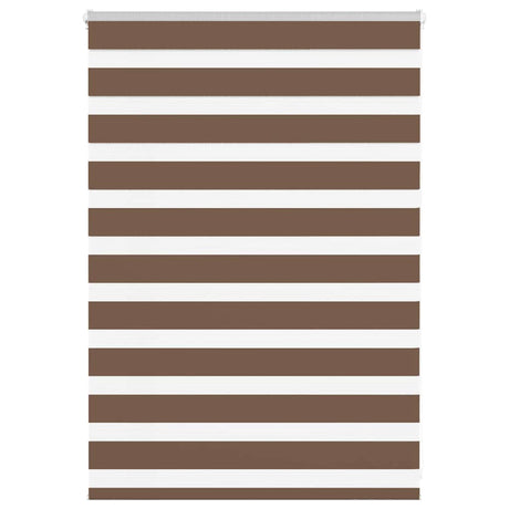 VidaXL zebra rullegardin 110x100 cm stof bredde 105,9 cm polyester brun