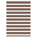 VidaXL zebra rullegardin 115x100 cm stof bredde 110,9 cm polyester brun