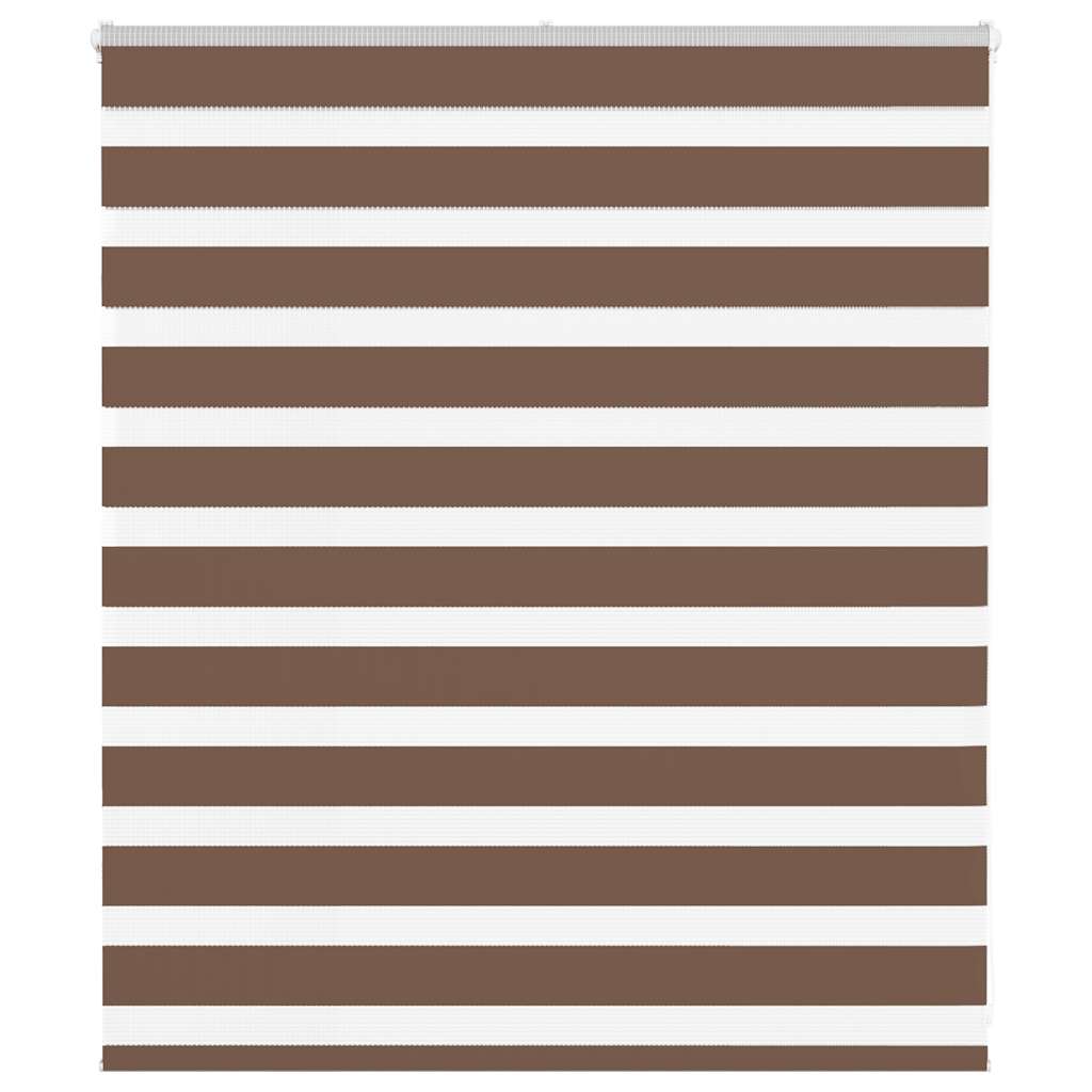 VidaXL zebra rullegardin 120x100 cm stof bredde 115,9 cm polyester brun