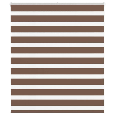 VidaXL zebra rullegardin 120x100 cm stof bredde 115,9 cm polyester brun